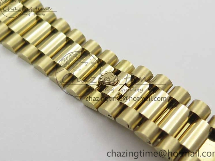 MiroTime 0220 Day-Date 40mm 228239 BP New Dial Version 904 YG Silver Roman Markers Dial on SS President Bracelet A Popular 2806